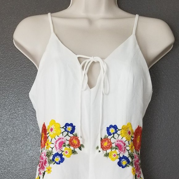 Forever 21 White Floral Spaghetti Strap Romper - Picture 6 of 10